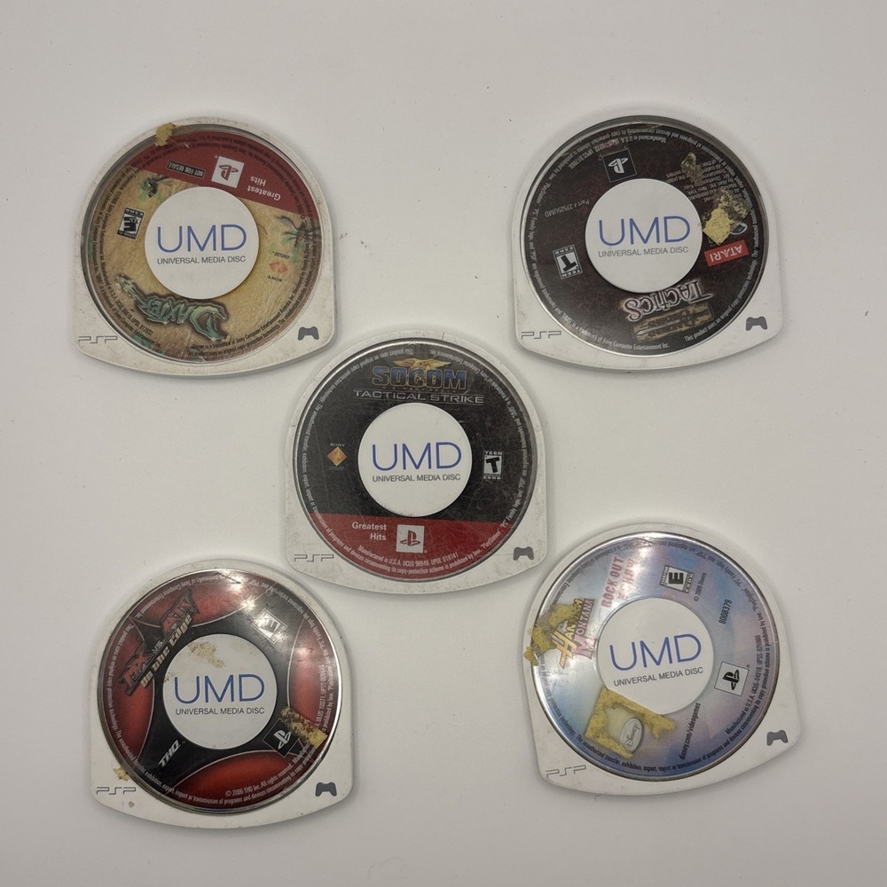 Sony PSP Game Lot 5 Games Daxter SOCOM MX vs ATV D&D Hannah Montana UMD Discs - Picture 1 of 12